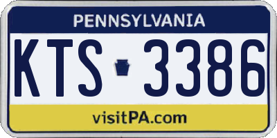 PA license plate KTS3386