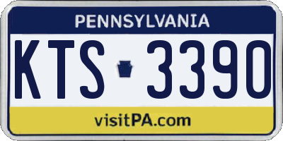 PA license plate KTS3390
