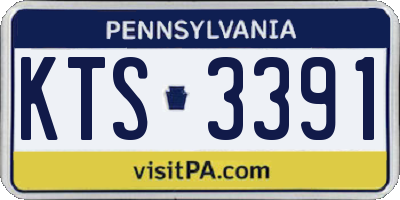 PA license plate KTS3391