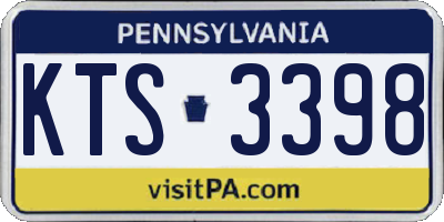 PA license plate KTS3398