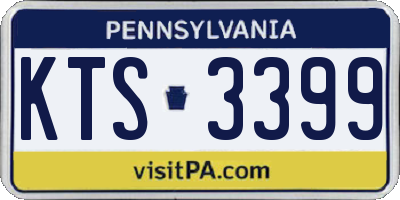PA license plate KTS3399