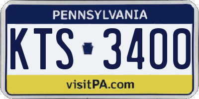 PA license plate KTS3400
