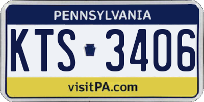 PA license plate KTS3406