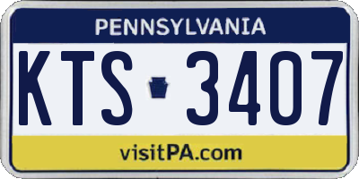 PA license plate KTS3407