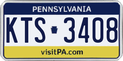 PA license plate KTS3408