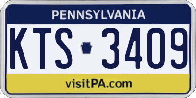 PA license plate KTS3409