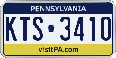 PA license plate KTS3410