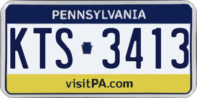 PA license plate KTS3413