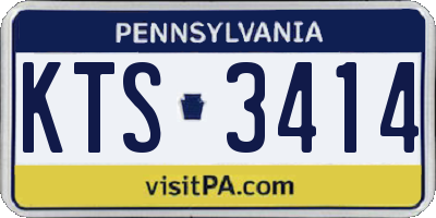 PA license plate KTS3414
