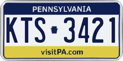 PA license plate KTS3421