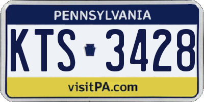 PA license plate KTS3428
