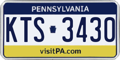 PA license plate KTS3430