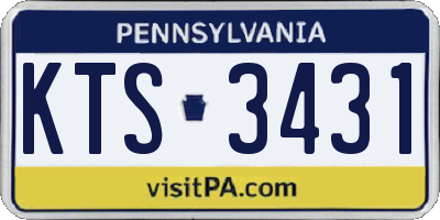 PA license plate KTS3431