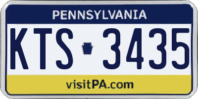 PA license plate KTS3435