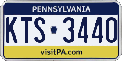 PA license plate KTS3440