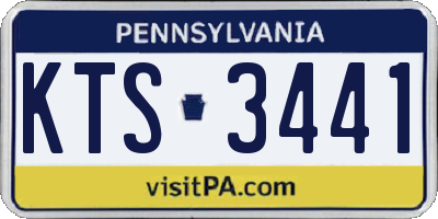 PA license plate KTS3441