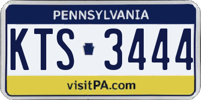 PA license plate KTS3444