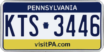 PA license plate KTS3446