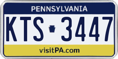 PA license plate KTS3447