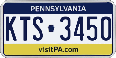 PA license plate KTS3450
