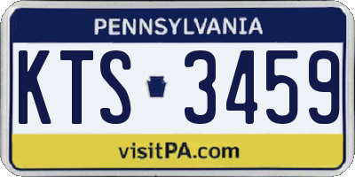 PA license plate KTS3459