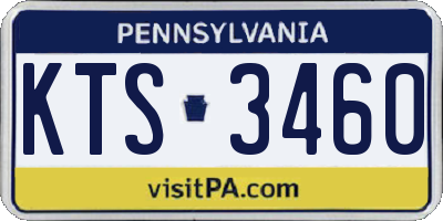 PA license plate KTS3460