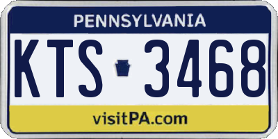 PA license plate KTS3468