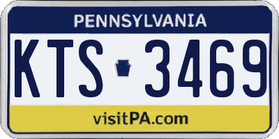 PA license plate KTS3469