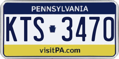 PA license plate KTS3470