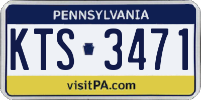 PA license plate KTS3471