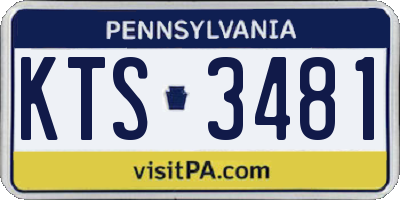 PA license plate KTS3481