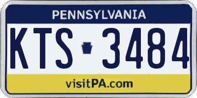 PA license plate KTS3484