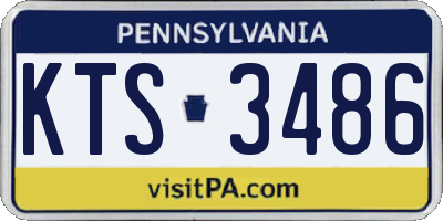 PA license plate KTS3486