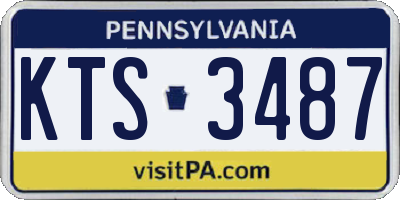 PA license plate KTS3487