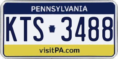PA license plate KTS3488