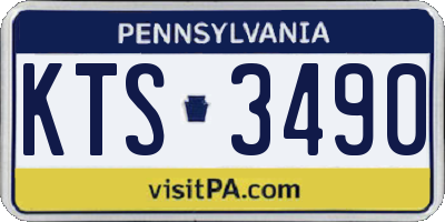 PA license plate KTS3490