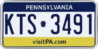 PA license plate KTS3491
