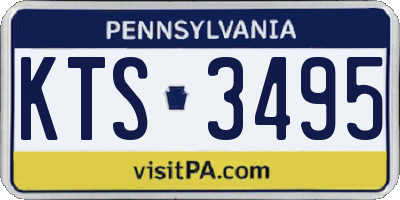 PA license plate KTS3495