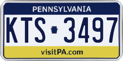 PA license plate KTS3497
