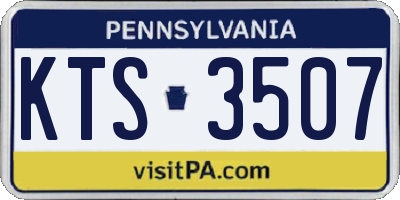PA license plate KTS3507