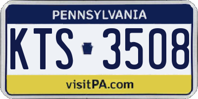 PA license plate KTS3508