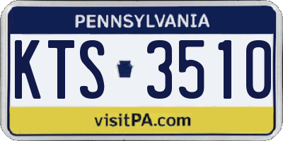 PA license plate KTS3510