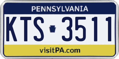 PA license plate KTS3511