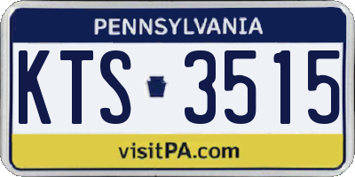 PA license plate KTS3515