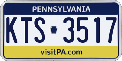 PA license plate KTS3517