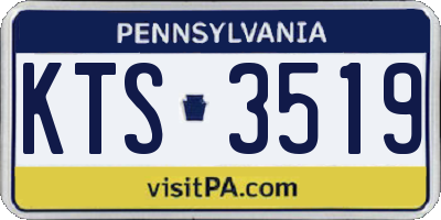 PA license plate KTS3519