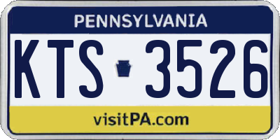 PA license plate KTS3526