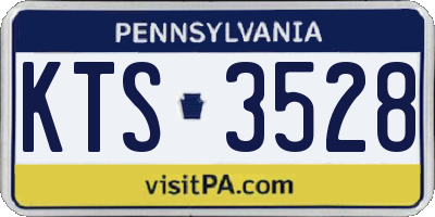 PA license plate KTS3528