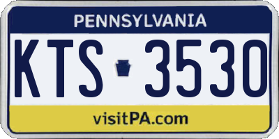 PA license plate KTS3530