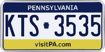 PA license plate KTS3535
